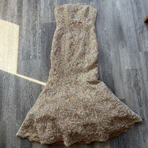Absolutely Stunning Strapless Lace, Bead and Sequin Prom Formal